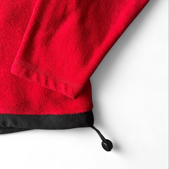 Vintage Sweatshirt Size Small Red Quarter Zip Collared Adjustable Drawstrings - Picture 5 of 9